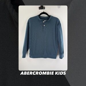 EUC Abercrombie Kids Blue Long Sleeve Henley Tee